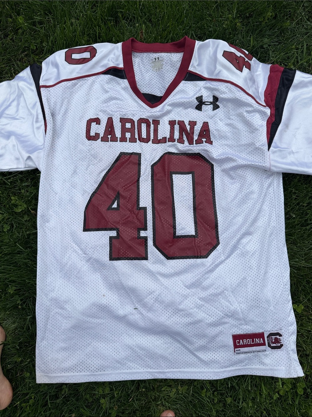 Under Armour Carolina White Maroon #40 Football Jersey